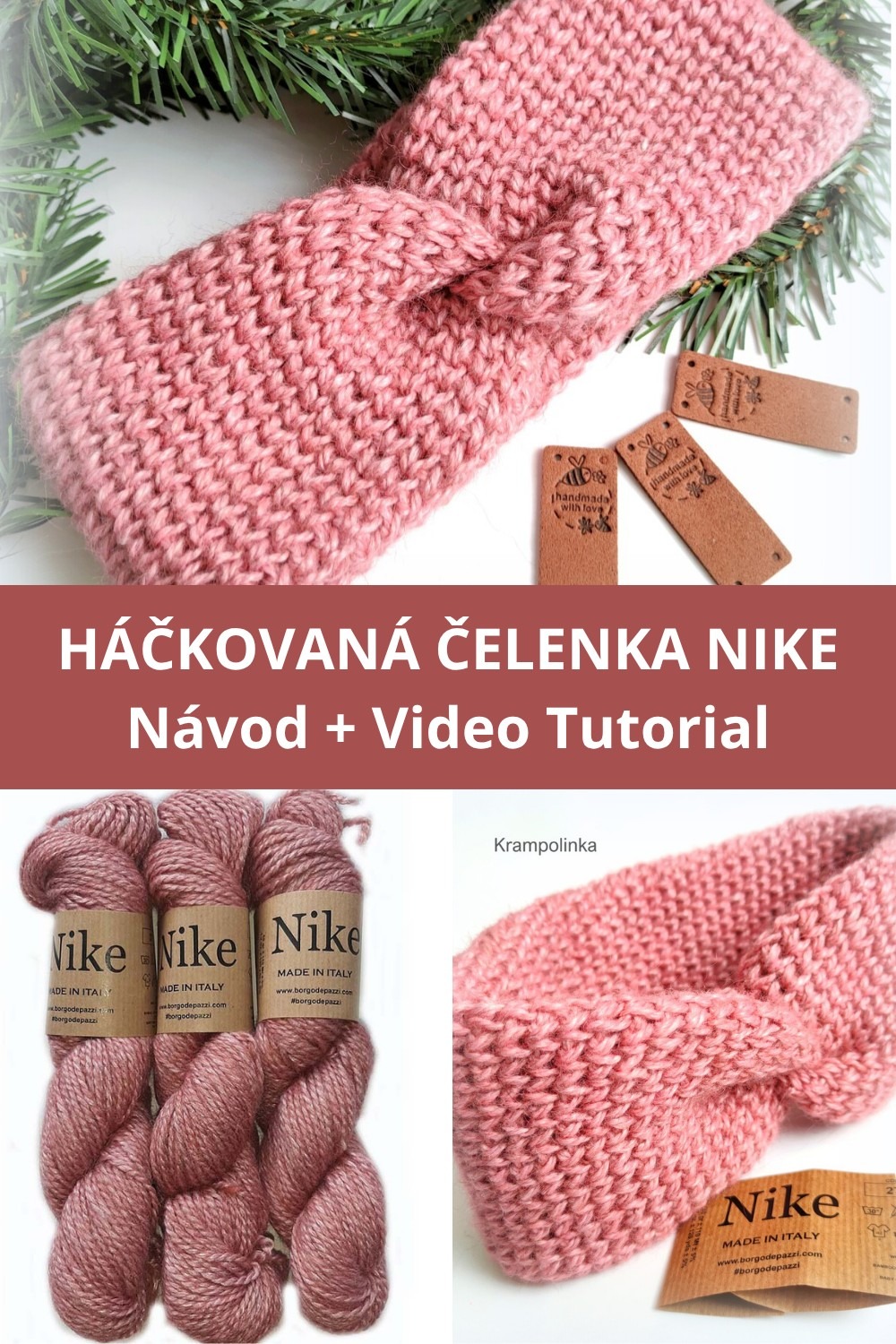 Háčkovaná čelenka Nike