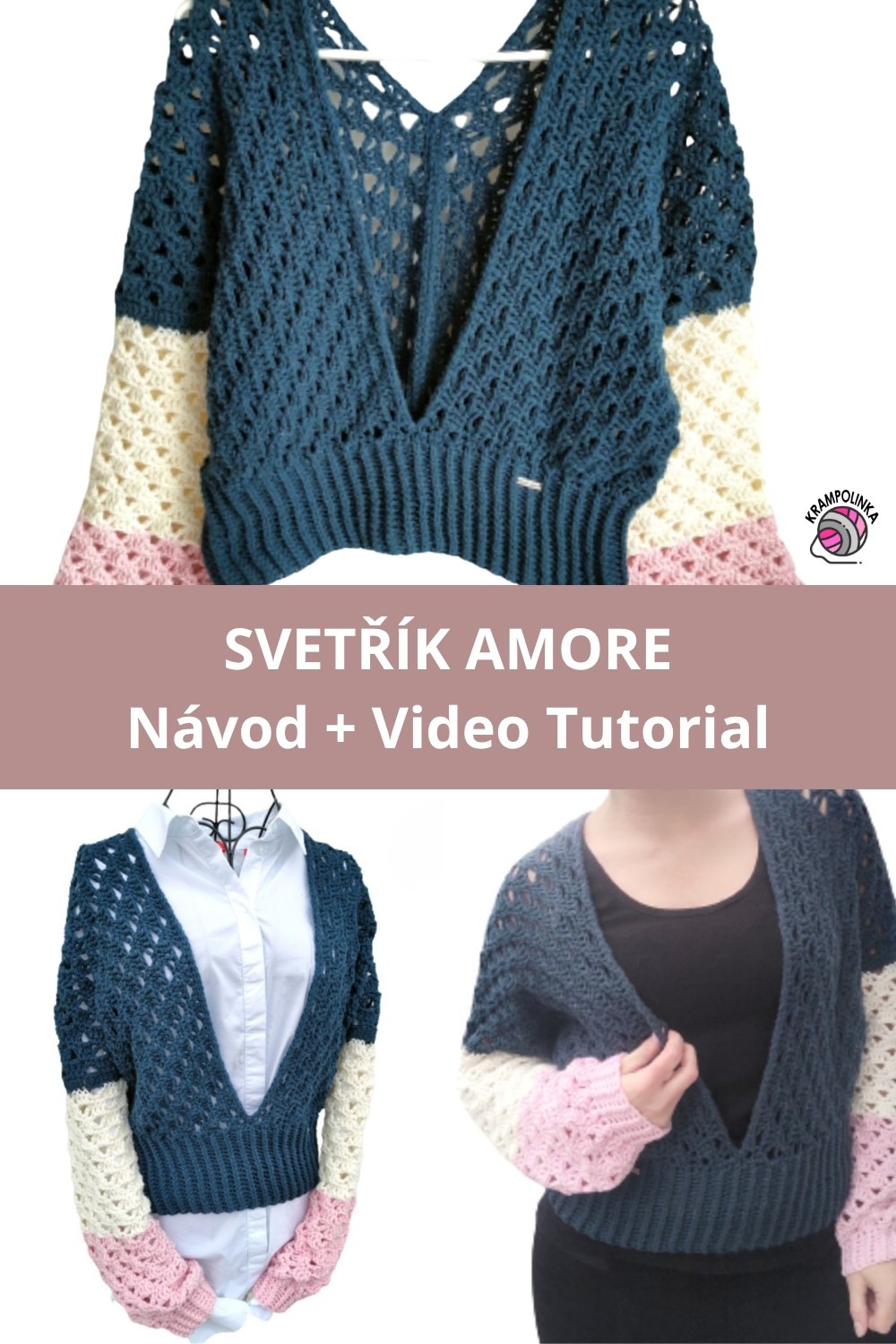 Ulož PIN a uháčkuj si svetřík AMORE