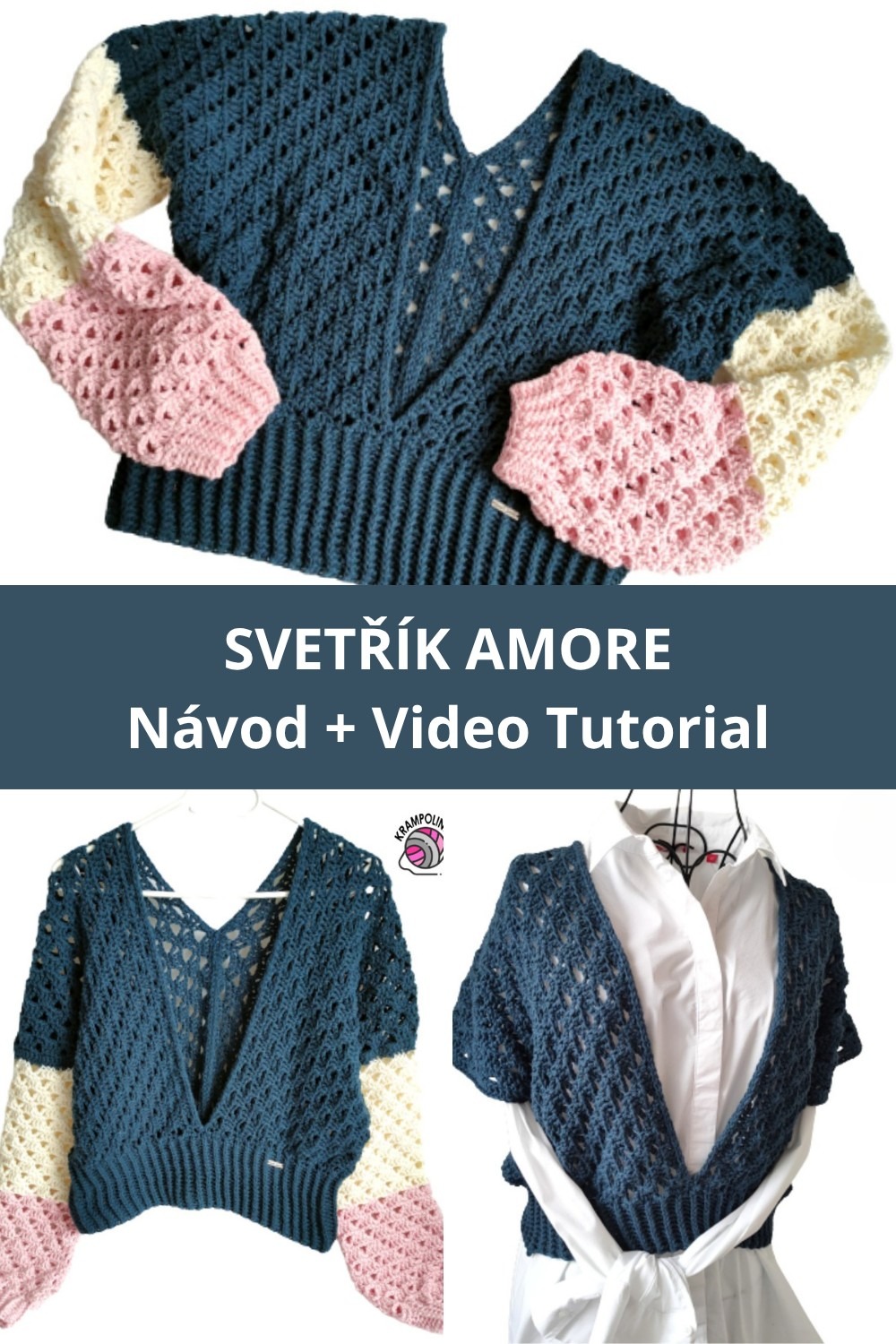 Ulož PIN a uháčkuj si svetřík AMORE