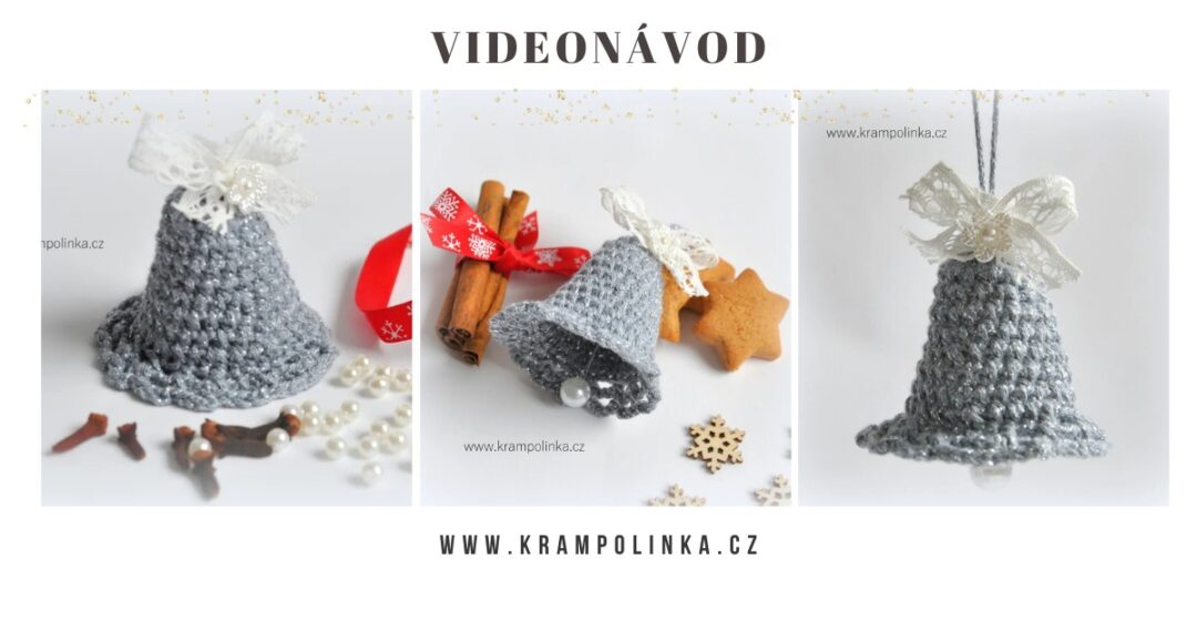 návod háčkovaný zvoneček