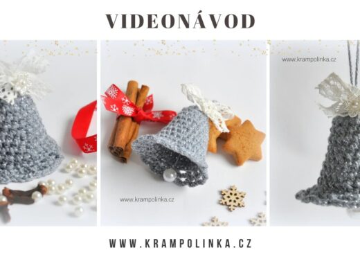 návod háčkovaný zvoneček