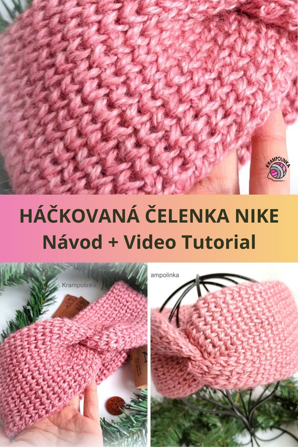 Háčkovaná čelenka Nike